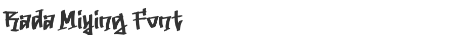 Rada Miying Font