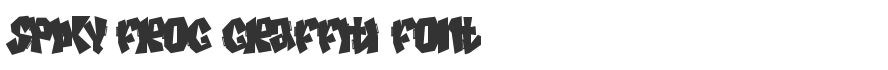 Spiky Frog Graffiti Font