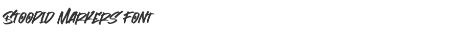 Stoopid Markers Font
