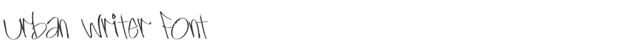 Urban Writer Font