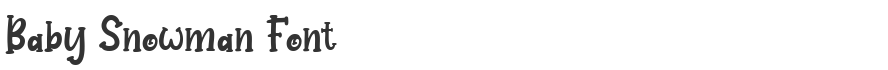 Baby Snowman Font