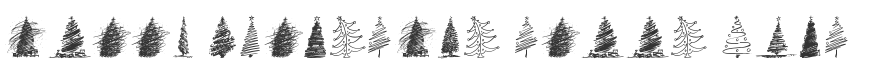 Merry Christmas Trees Font
