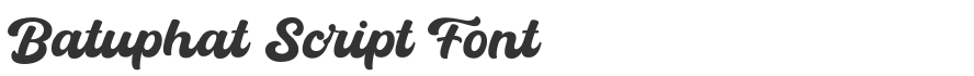 Batuphat Script Font