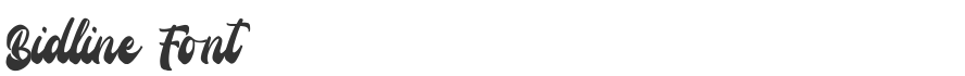 Bidline Font