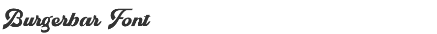 Burgerbar Font