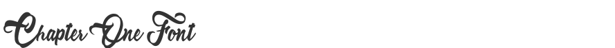 Chapter One Font