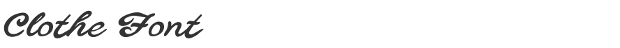 Clothe Font