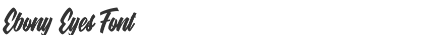 Ebony Eyes Font