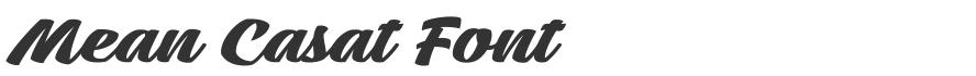 Mean Casat Font