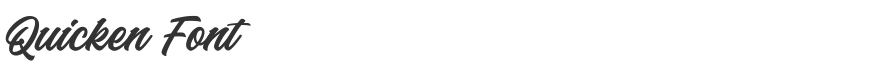 Quicken Font