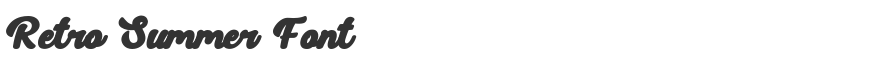 Retro Summer Font