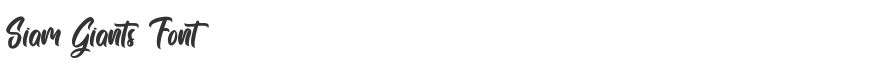 Siam Giants Font