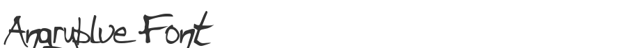 Angryblue Font