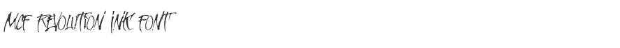 MCF Revolution Ink Font