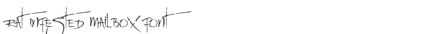 Rat Infested Mailbox Font