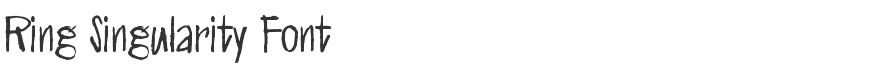 Ring Singularity Font