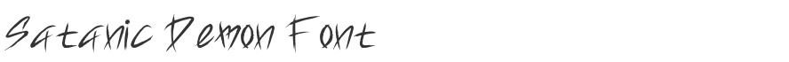 Satanic Demon Font