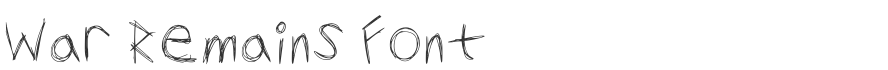 War Remains Font