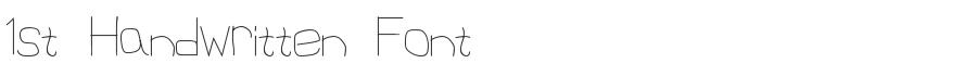 1st Handwritten Font