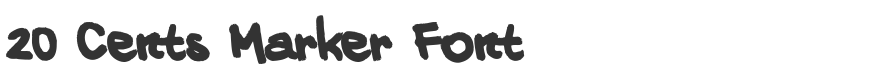 20 Cents Marker Font