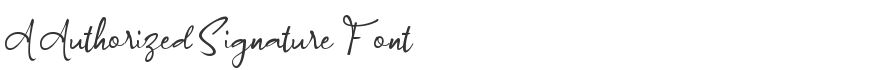 A Authorized Signature Font