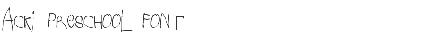 Acki Preschool Font