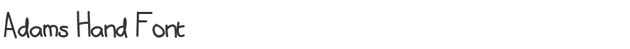 Adams Hand Font