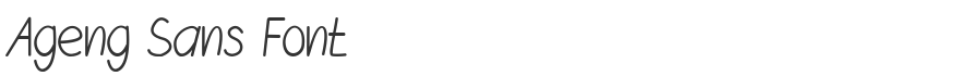 Ageng Sans Font