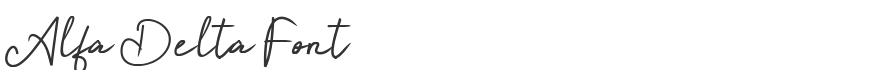 Alfa Delta Font