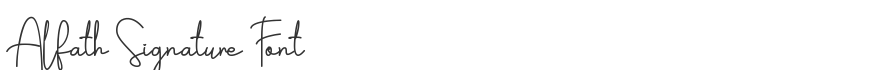 Alfath Signature Font