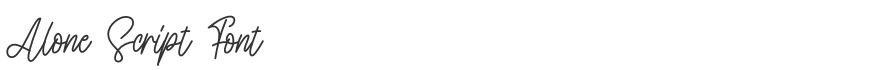 Alone Script Font
