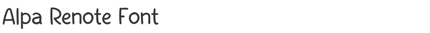 Alpa Renote Font