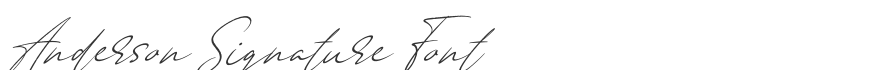 Anderson Signature Font