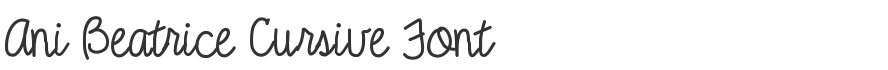 Ani Beatrice Cursive Font