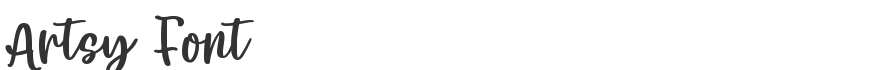 Artsy Font