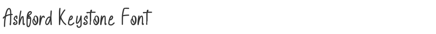 Ashford Keystone Font
