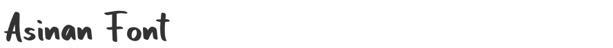 Asinan Font