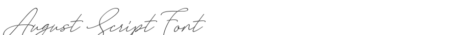 August Script Font