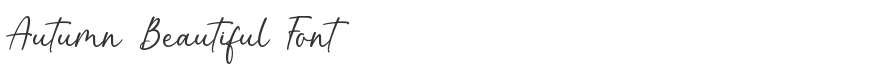 Autumn Beautiful Font