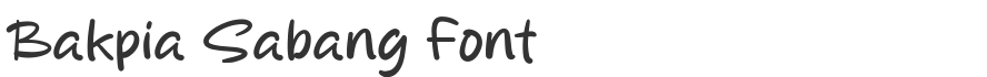 Bakpia Sabang Font
