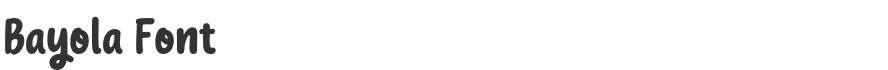 Bayola Font