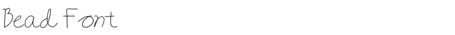 Bead Font