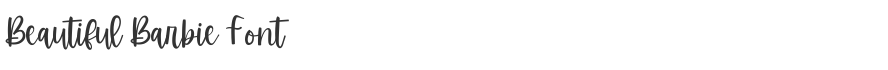 Beautiful Barbie Font
