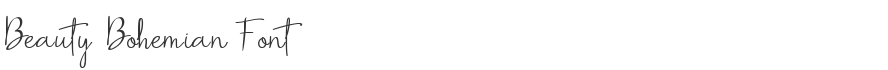 Beauty Bohemian Font