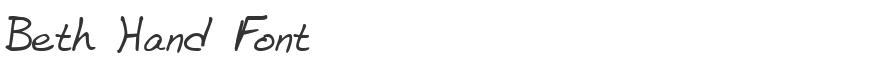 Beth Hand Font