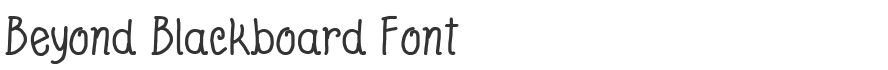 Beyond Blackboard Font