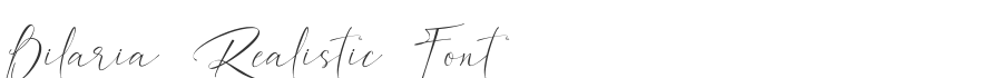 Bilaria Realistic Font