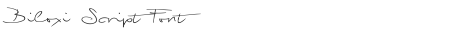 Biloxi Script Font