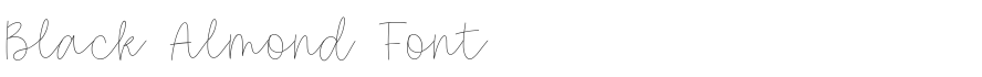 Black Almond Font