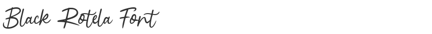 Black Rotela Font